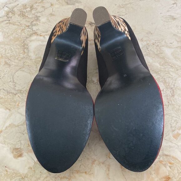 Call It Spring Platform Heels Red Black & Leopard Print - Picture 12 of 15